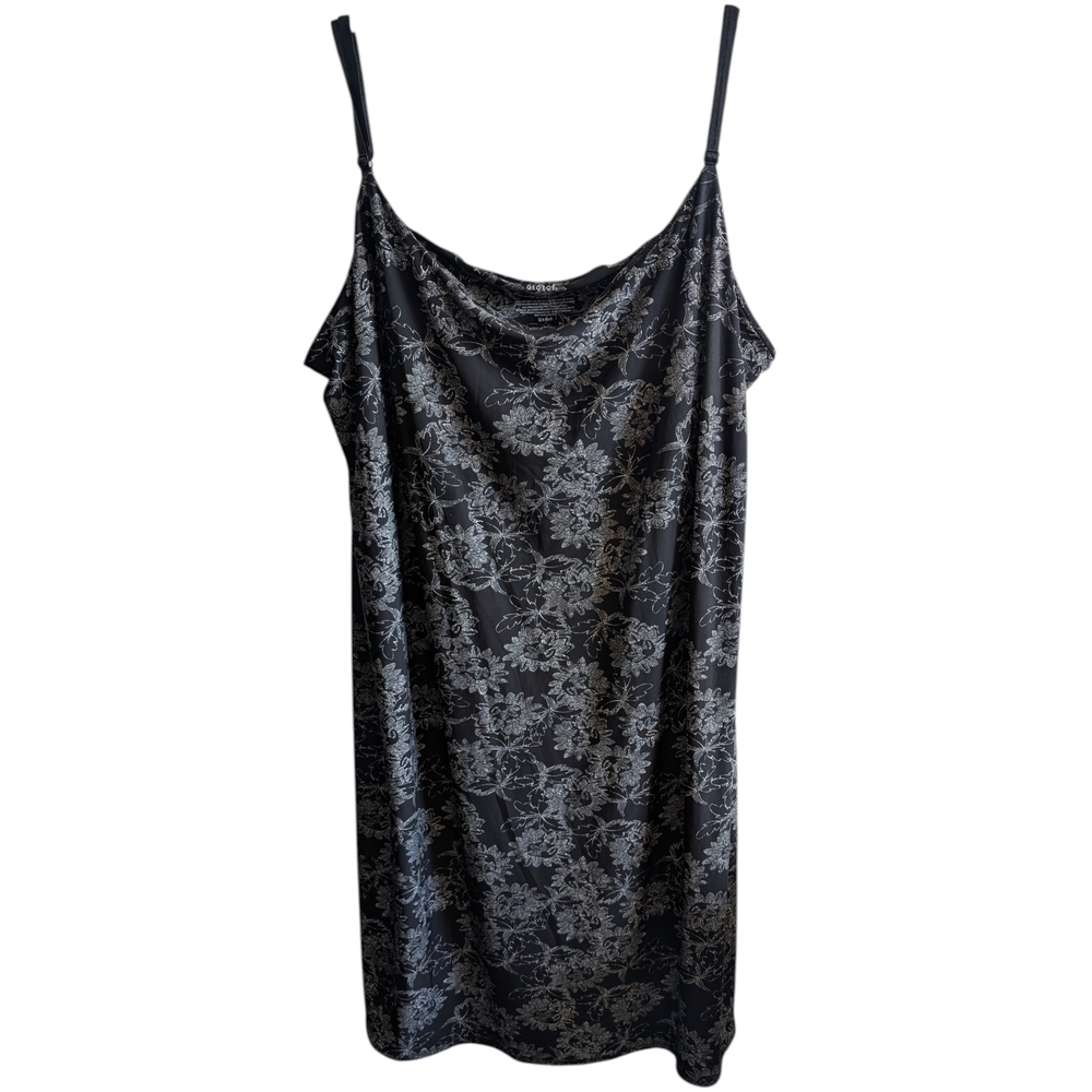 Dark Floral Chemise Dress Women's 3X Goth Grunge Y2K Punk Streetwear Slip